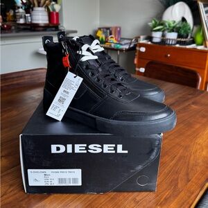 Diesel Men's Black High-Top Sneakers